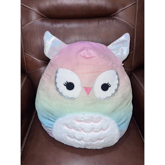 Squishmallows 20" Britta the Rainbow Owl Plush Toy Multicolor - Picture 1 of 3